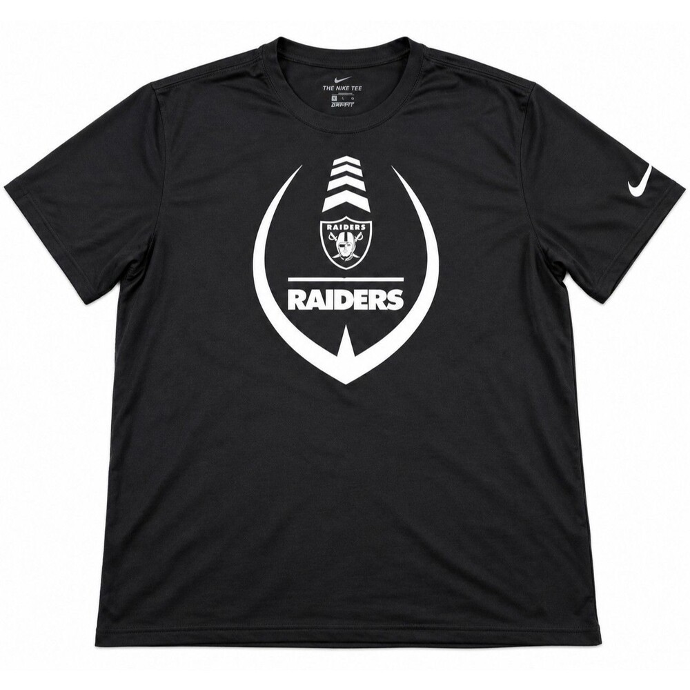 Mens Nike Las Vegas Raiders Dri-FIT T Shirt XL Black NFL Football Swoosh
